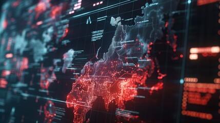 Obraz premium System as it analyzes and neutralizes a complex malware code. 