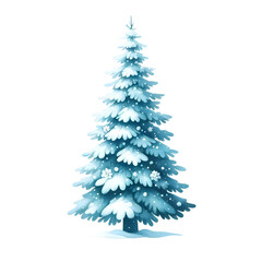 christmas tree isolated on white