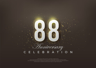 Elegant 88th anniversary number. premium vector backgrounds. Premium vector for poster, banner, celebration greeting.