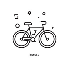 Bicycle, Cycling, Icon, Editable Stroke, Symbol. Bike. Icon for design. Easily editable stock illustration