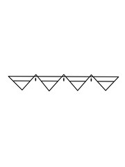 Naklejka premium border element ornament set, arrow, black,