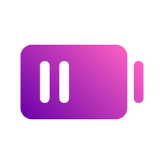 half battery gradient icon