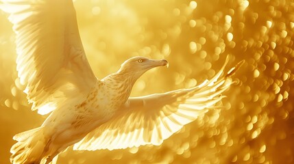 Abstract Solarized White Chicken in Flight