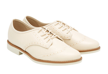 Loafer  white shoes are unisex fashion isolated on PNG