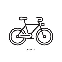 Bicycle, Cycling, Icon, Editable Stroke, Symbol. Bike. Icon for design. Easily editable stock illustration