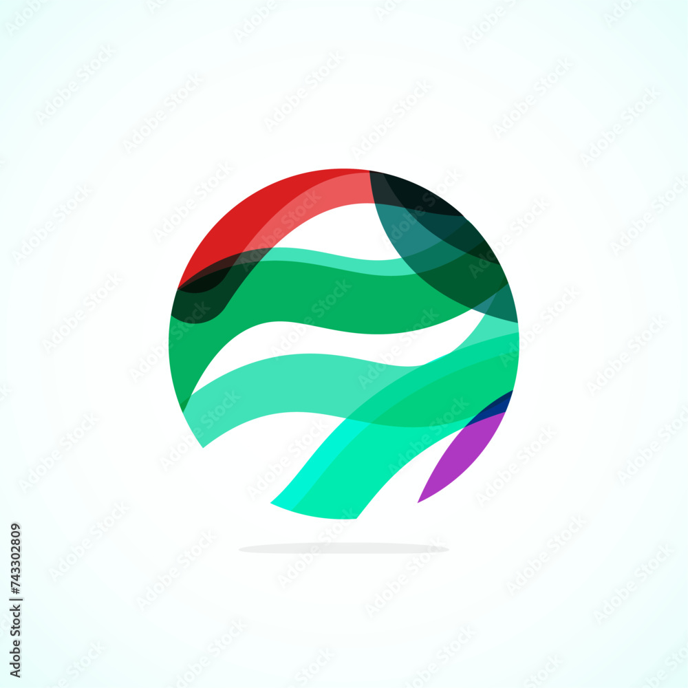Poster Abstract circle logo - minimalist emblem, timeless and universal shape of circle. Unique logo represent range of brands and concepts, encapsulating simplicity and creativity in single, iconic image