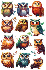 Owl Sticker Collection