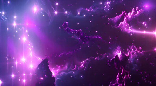 Violet Nebula and Starfield in Deep Space with AI generated.
