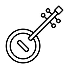 Naklejka premium Banjo Icon