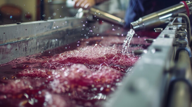 A winemaker uses a special device to inject tiny bubbles of carbon dioxide into a batch of still wine. This od known as carbonic maceration speeds up the fermentation process