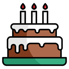 Birthday Cake  Icon Element For Design