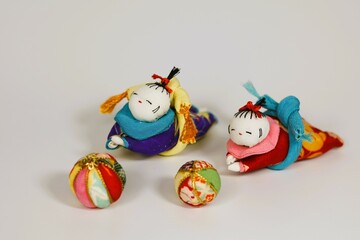 ハイハイ人形と手毬2
