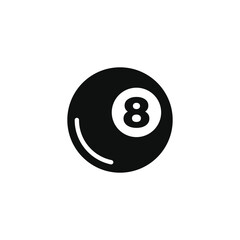 Billiard ball icon isolated on transparent background