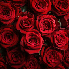 Close up of red roses for background.