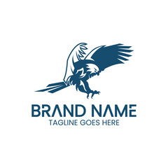 flying eagle bird logo concept