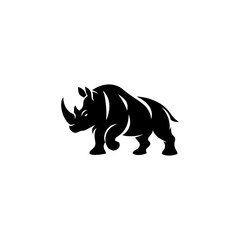 Logo Rhino Simple Vector On white background