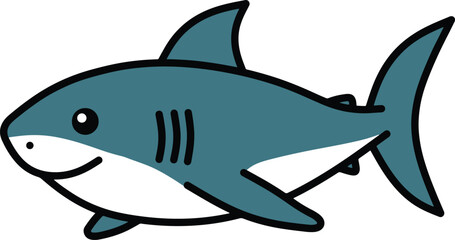 Shark dolphin cartoon design