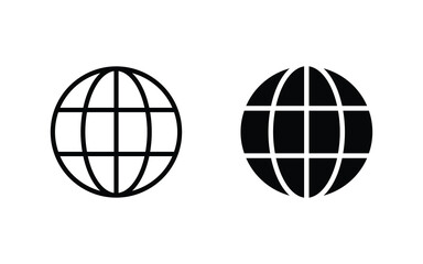 Globe icon, web icon vector illustration for web, ui, and mobile apps - obrazy, fototapety, plakaty