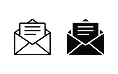 email icon set. envelope mail icon vector illustration