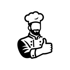 Simple Flat Chef Logo Vector