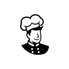 Simple Flat Chef Logo Vector