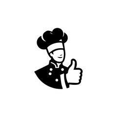 Simple Flat Chef Logo Vector
