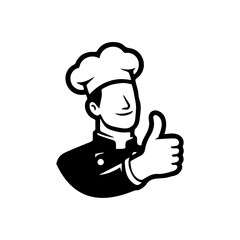 Simple Flat Chef Logo Vector