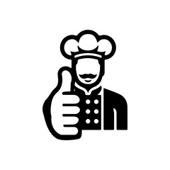 Simple Flat Chef Logo Vector