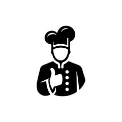 Simple Flat Chef Logo Vector