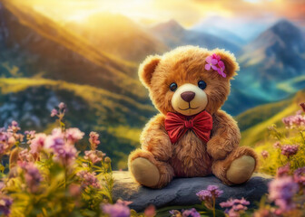 cute teddy bear travel.