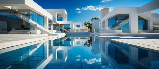 Obraz premium minimalism architecture building concept background