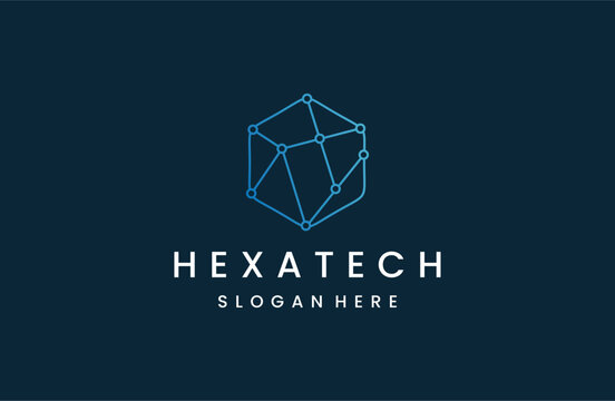 hexa tech modern logo design
