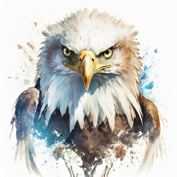 Illustration of an eagle on a white background.
