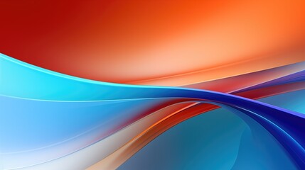 Abstract waves background in orange and blue colors