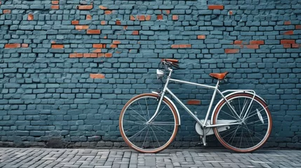 Papier peint photo autocollant rond Vélo bicycle in the street