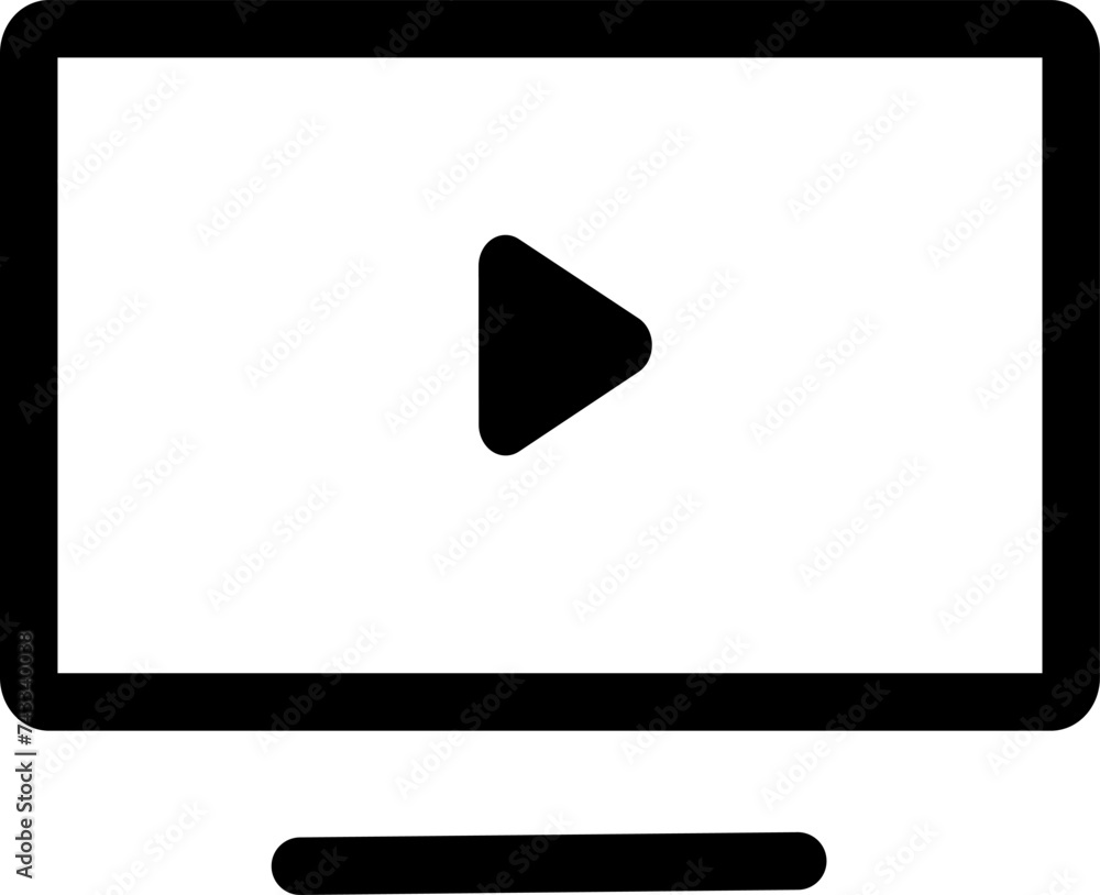 Poster play icon vector. replaceable vector design.