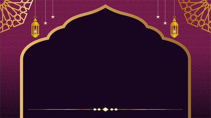Beautiful Purple Ramadan Promotion Background