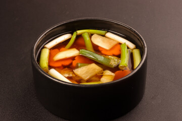 Nabak Kimchi is a Mild Korean water kimchi, made with Cabbage and other Vegetables.