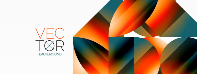 Minimalism meets gradient allure. Geometric shapes intertwine in a tranquil backdrop. Subtle hues meld, creating serene yet dynamic canvas, testament to modern aesthetics