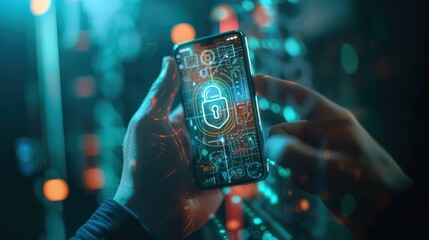 Safeguarding Data: Cybersecurity and Privacy Concepts for Enhanced Protection with Lock Icon and Internet Network Security Technology