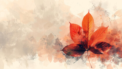 Chestnut leaf illustration for backgrounds, wallpaper etc.
