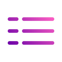 Fototapeta premium view list gradient icon