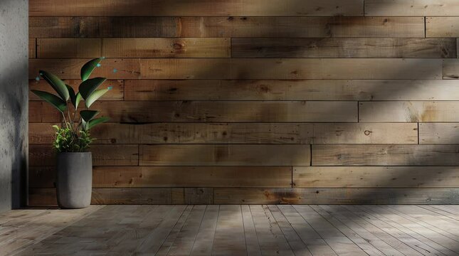 Rustic Charm: Wooden Wall Background Texture Seamless looping 4k time-lapse virtual video animation background. Generated AI