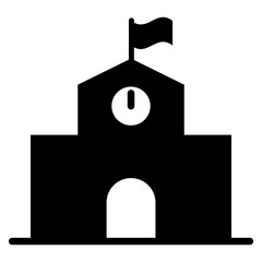 School building icon