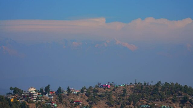 Himalaya View Point at Kasardevi Almora Uttarakhand 4K Royalty free Video