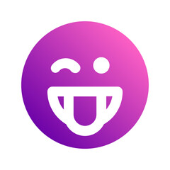 Obraz premium wink gradient icon