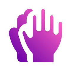 rubber gloves gradient icon