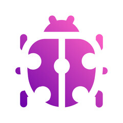 Fototapeta premium ladybug gradient icon