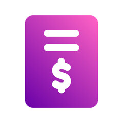 invoice gradient icon