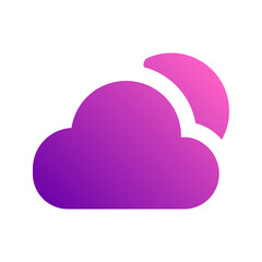 cloudy night gradient icon